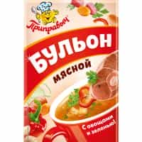 Бульон мясной с овощами и зеленью 75 гр.